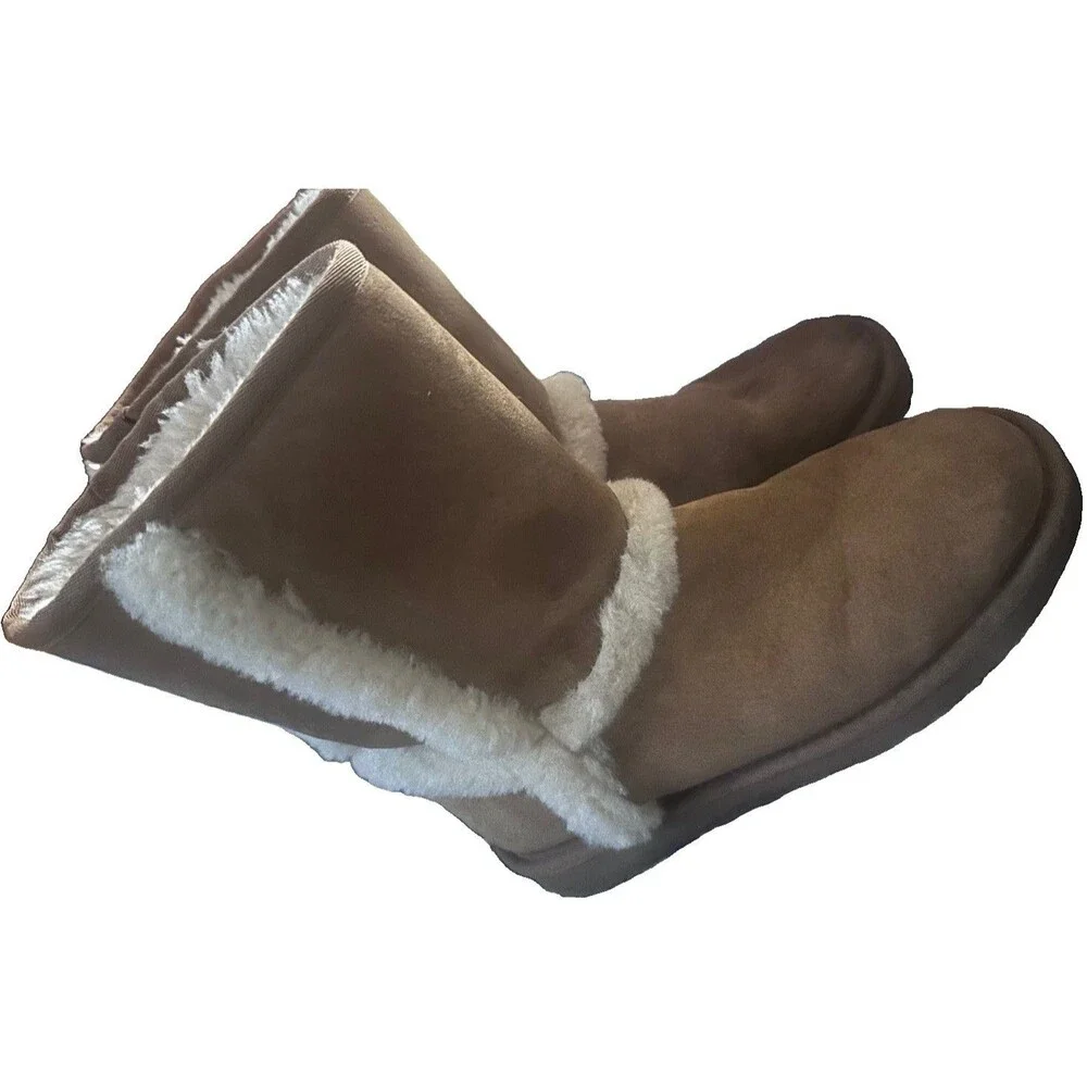 UGG Australia Classic Tall Spill Seam Chestnut Sheepskin Boots Women’s Size 8